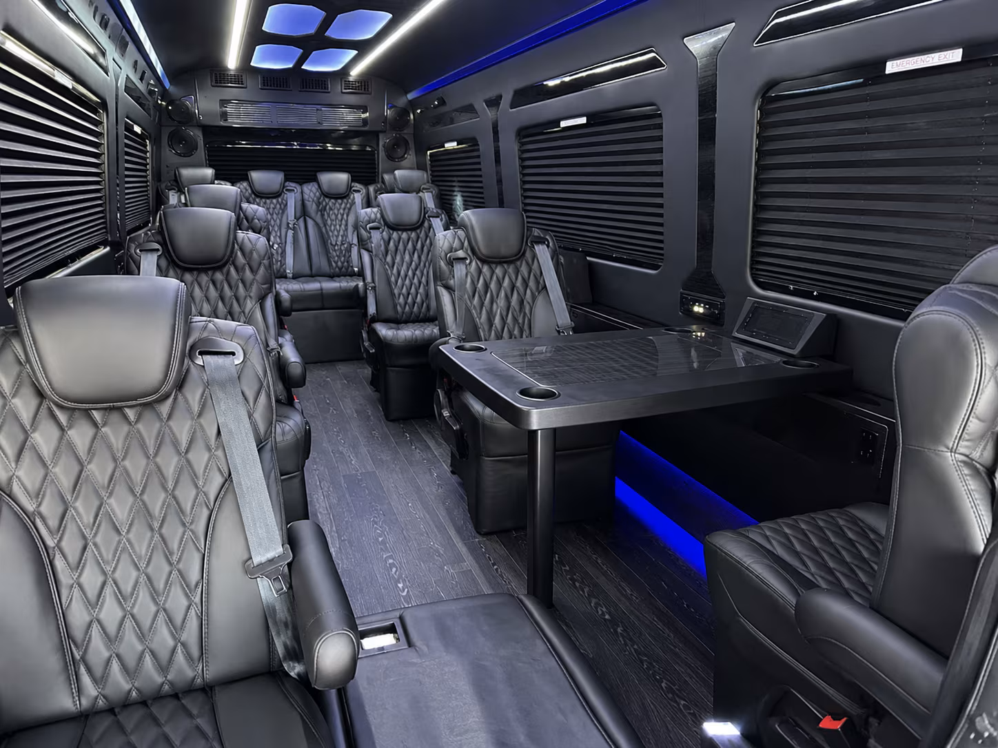perris corporate event transportation onboard seating