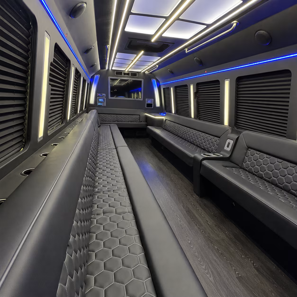 perris party bus rental interior
