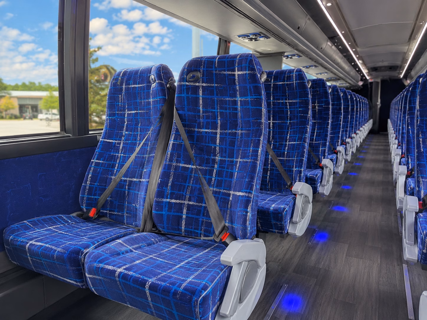 riverside charter bus rental interior